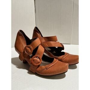 Chocolate Negro Women's Pumps EU Size 37 Retro Heels Stylish Unique Straps